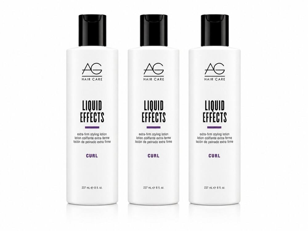 AG Hair Care Liquid Effects Curl Extra-Firm Styling Lotion 8 fl oz Lot of 3